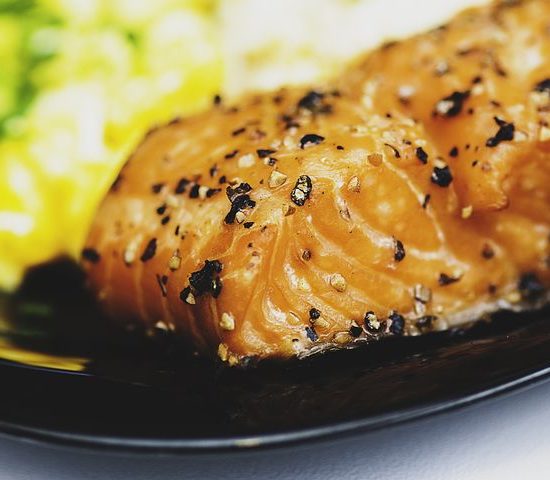 Grilled Salmon with Lemon and Herb Quinoa